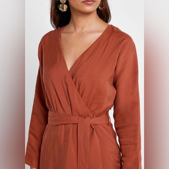 Mango Bow Wrap Dress New - Picture 8 of 10